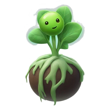 sprout with planetary ring sticker