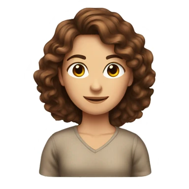 A beautiful brown-haired girl with a hairy brown-haired man  sticker