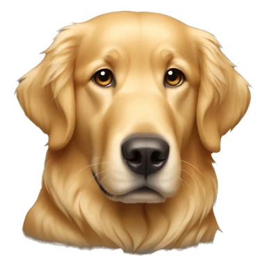 Crea un golden retriever  sticker