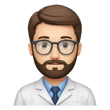 scientist professor young man bearded sticker