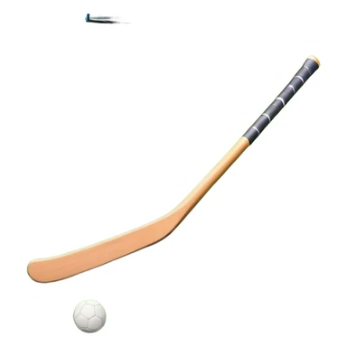 A field hockey stick and ball on a vibrant green grass field, with goalposts and clear field markings in the background. The scene emphasizes the bright, lush grass, highlighting the fast-paced and strategic nature of hockey on a well-maintained pitch. sticker