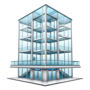 large glass elevator in shopping mall sticker