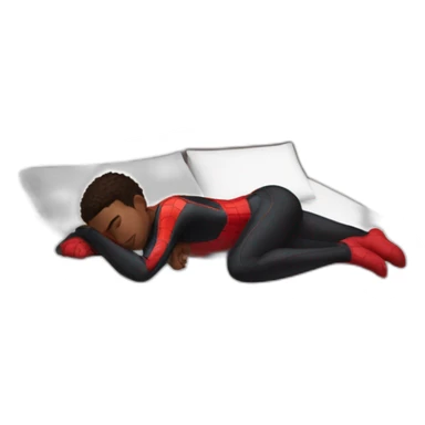 miles morales taking a nap sticker