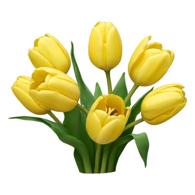 Bouquet of light yellow tulips sticker