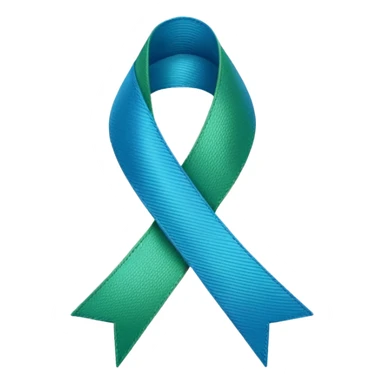 NF1 Green and blue awareness ribbon  sticker