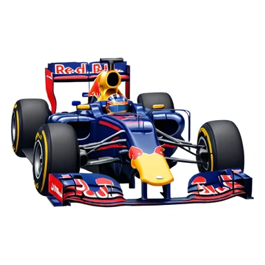 Crea un emoji de carro de red bull f1 sticker