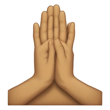 tan Warning sign with praying Hands as symbol with x sticker