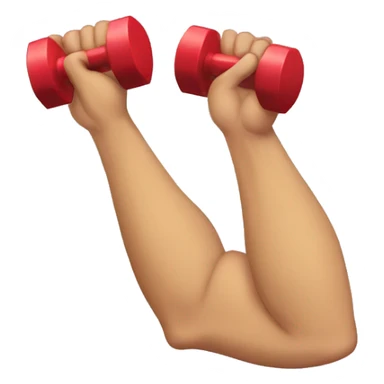 arm with dumbbells sticker