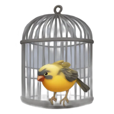 bird cage sticker