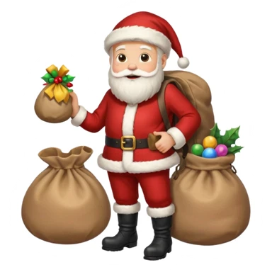 Santa on a chimney sticker