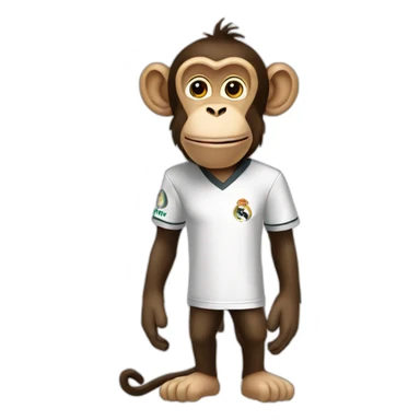 Monkey standup shirt real Madrid sticker