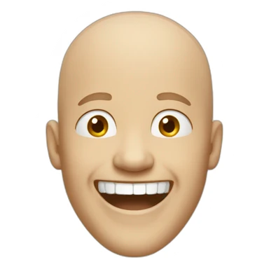 Bald white man laughing sticker