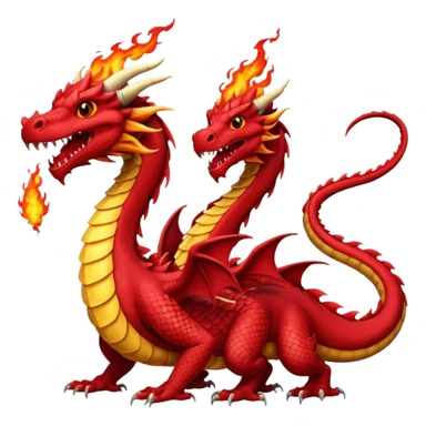 Three head dragon with one tail sticker