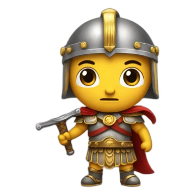 roman warrior with sword sticker