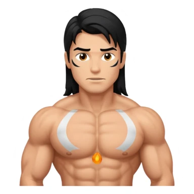 James iha long black hair shirtless sticker