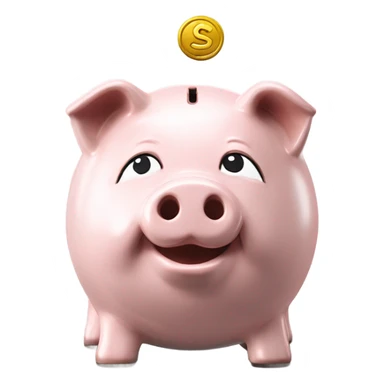 Pig for savings sticker