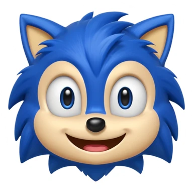 Sonic emoji well made like the original one without any mistakes sticker