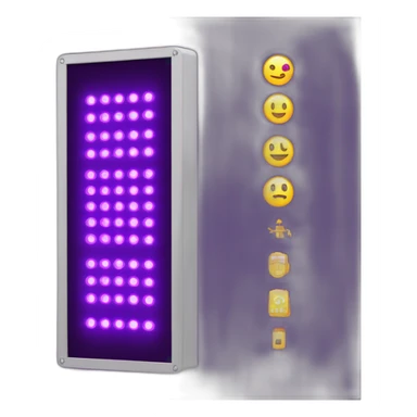 Purple vertical led sign that says BCD sticker