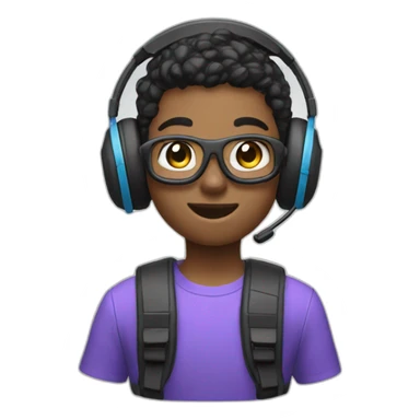 A student playing plastation 5 with heaset sticker