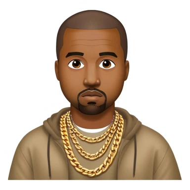 Kanye west wearing a german chain sticker