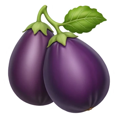 An eggplant and peach  sticker
