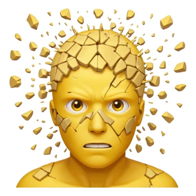 yellow exploiding head man sticker