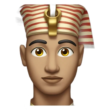 Egyptian man red and white sticker