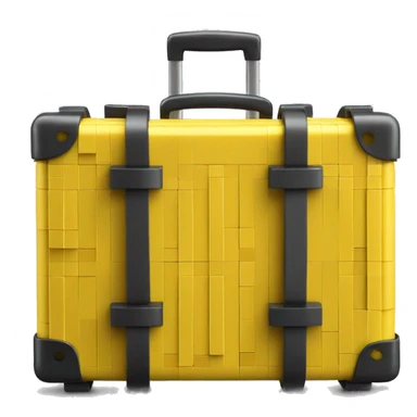 yellow suitcase in lego style sticker