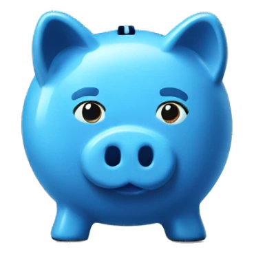 blue piggy bank sticker