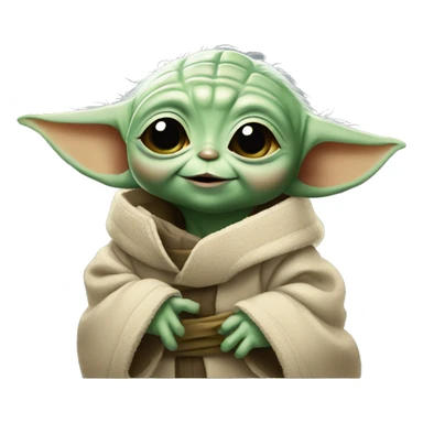 winking baby yoda sticker