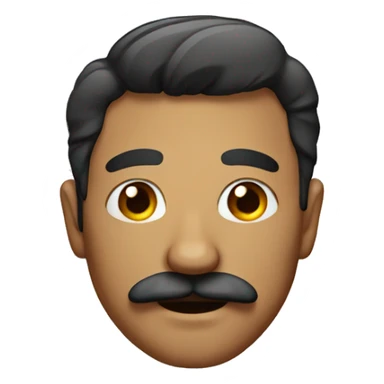 man with mustache portrait sticker