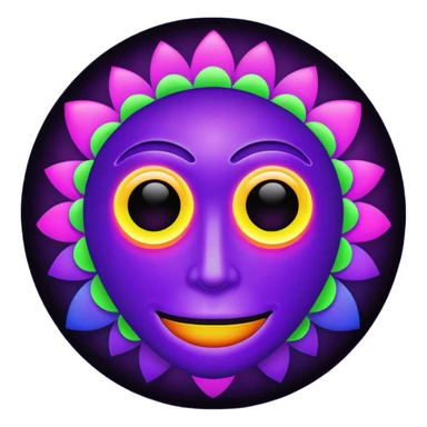 Psychedelic Black light sticker