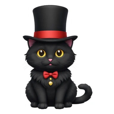 cat wearing a tophat sticker