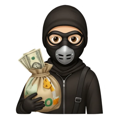  portrait of robber  sticker