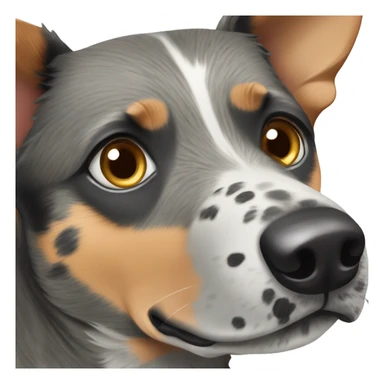 Australian cattle dog with one blue eye sticker