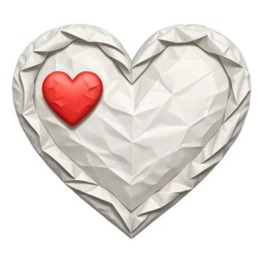 heart with a paper cutout look sticker