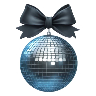 disco ball with bow sticker