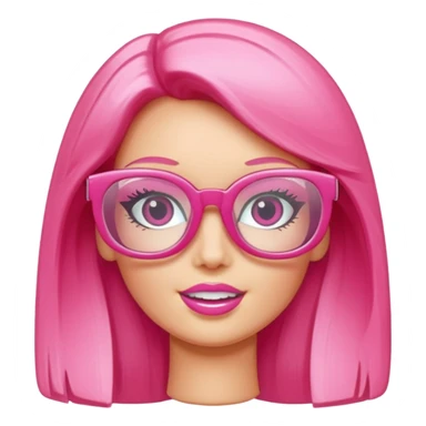  a barbie pink glasses sticker