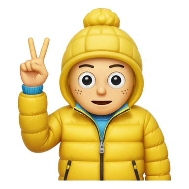 SpongeBob with a puffer jacket sticking up the middle finger sticker