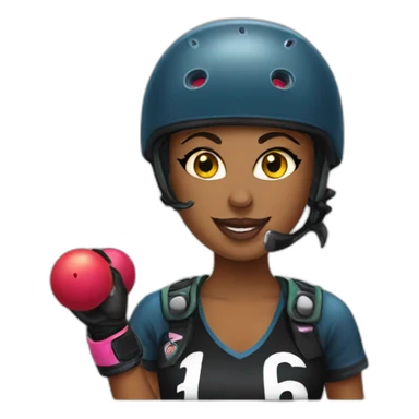 Roller derby sticker