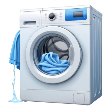 washing machine with clothes sticker