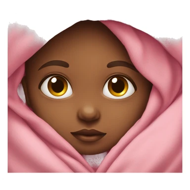 A baby girl wrapped in a pink blanket  sticker