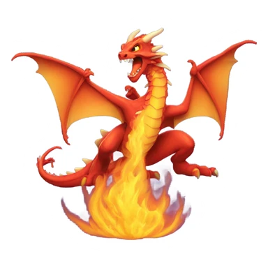 dragon with fire sticker