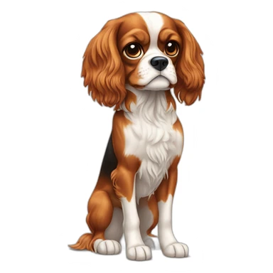  Cavalier King Charles Spaniel full body stand up sticker