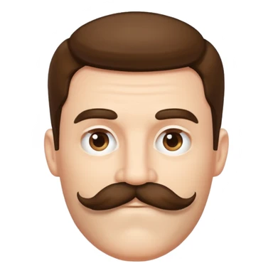 man with really big mustache sticker