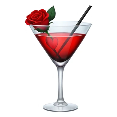 🍸+🍹+🖤+🌹 sticker