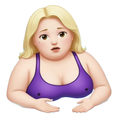 Fat girl drowning other girl in pool sticker