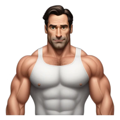 Jon hamm bodybuilder sticker