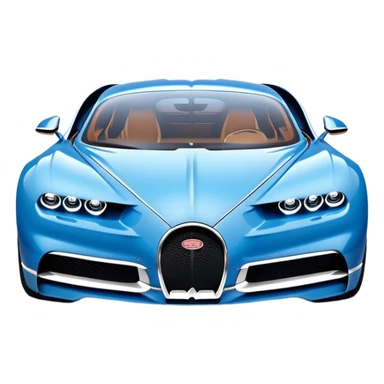 een blauwe bugatti chiron sticker