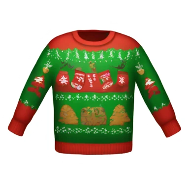 Ugly Christmas sweater sticker